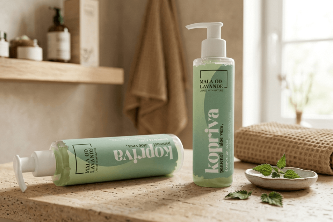 Shampoo per capelli all'ortica