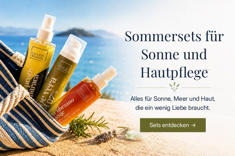 Sommersets für Sonnen- und Hautpflege - Mala od lavande